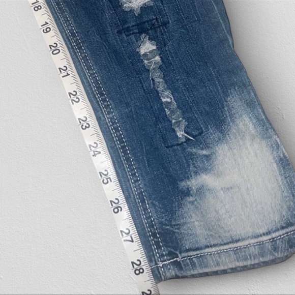 EUC CJ Black Premium Distressed Skinny Flex Blue Jeans, Size Men’s 28/30 - Picture 8 of 8